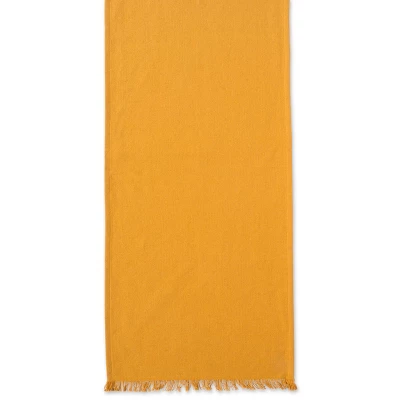 Design Imports Heavyweight Solid Fringe Table Runner, Pumpkin Spice, 14X72" 1 Design Imports Heavyweight Solid Fringe Table Runner, Pumpkin Spice, 14X72"