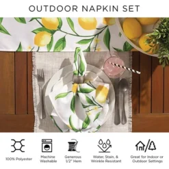 Design Imports Blue Watercolor Paisley Print Outdoor Napkin Set/6 -Design Imports GUEST 5cd6cd4c f4fd 403a 9af0 e8b730f2fa1e