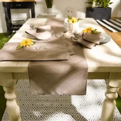Design Imports Stone Tonal Lattice Print Outdoor Placemat Set/6 -Design Imports GUEST 5de42c60 7e4e 4d31 bee4 6bd28c8ef633