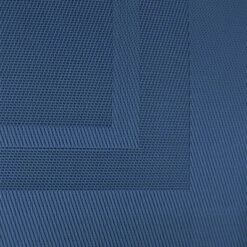 DII PVC Doubleframe Indoor/Outdoor Placemat Set/6, Nautical Blue, 13x17.25"