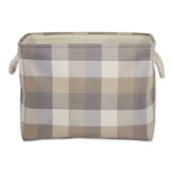 Design Imports Polyester Bin Tri Color Stone Rectangle Medium 16X10X12