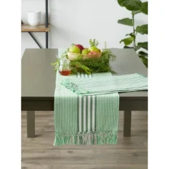 DII Stripe Placemat Set 6 Piece, Grass Green, 13x19" -Design Imports GUEST 5e73f3ef a5d8 463b bc85 66a41e2d3b18