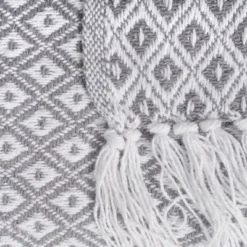 50"x60" Mini Diamond Throw Blanket Gray - Design Imports 9 50"x60" Mini Diamond Throw Blanket Gray - Design Imports -Design Imports GUEST 5e823115 ca5b 4187 b5a6 9fbf064ec17f
