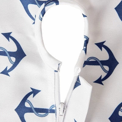 Design Imports Anchors Print Outdoor Tablecloth With Zipper 60 Round 3 Design Imports Anchors Print Outdoor Tablecloth With Zipper 60 Round - Image 3