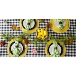Design Imports Cotton Classic Check Tablecloth, Black, 52X52" 9 Design Imports Cotton Classic Check Tablecloth, Black, 52X52" -Design Imports GUEST 61065f82 d795 4a16 95d8 7fd2a28738c7