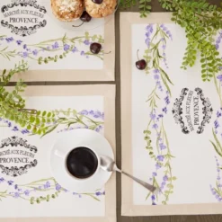 Design Imports Lavender Garland Printed Placemat Set/4 -Design Imports GUEST 620536b7 8c0e 4613 880b f818214edd41