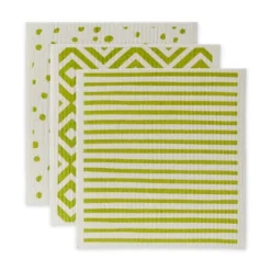 Design Imports Swedish Dishcloth Set/3, Reusable & Absorbent, Avocado & White -Design Imports GUEST 6230e7a1 febf 499f aae3 cfd3a9d674cf
