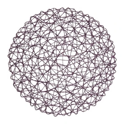 Design Imports Eggplant Woven Paper Round Placemat Set/6 1 Design Imports Eggplant Woven Paper Round Placemat Set/6