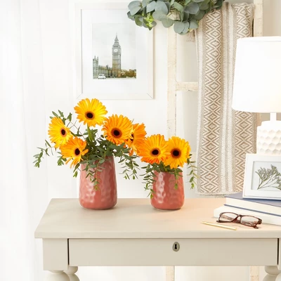 Design Imports Cinnamon Matte Dimple Texture Ceramic Canister Set/2 3 Design Imports Cinnamon Matte Dimple Texture Ceramic Canister Set/2 - Image 3