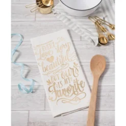 Design Imports Love Story Printed Dishtowel (Set Of 2)