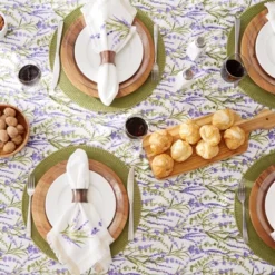 Design Imports Lavender Fields Printed Tablecloth 52X52 -Design Imports GUEST 6353f1e9 ebc2 4b23 bde3 af9de189f806
