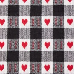 Design Imports Hearts Dobby Check Napkin Set/6 -Design Imports GUEST 6484cafb 2dae 4072 a511 ea3eefe893be