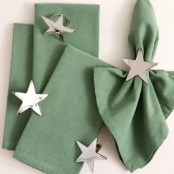 Design Imports Silver Star Napkin Ring Set/4 -Design Imports GUEST 64b48484 7f0b 4e41 92a8 7d1c6b630135