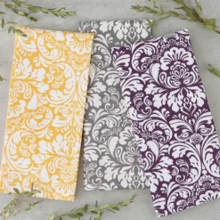 Design Imports Damask Print Dishtowel Set 2 Piece, 18X28", Eggplant -Design Imports GUEST 65071dd2 ef8c 4c64 9a41 1b8399c876eb