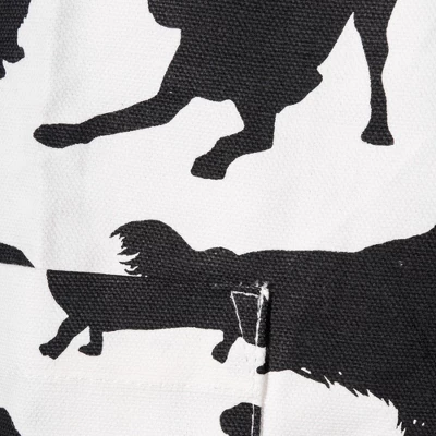Design Imports Dog Print Chef Apron, Black/White 2 Design Imports Dog Print Chef Apron, Black/White - Image 2