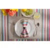 Design Imports Summer Stripe Outdoor Tablecloth With Zipper 52 Round