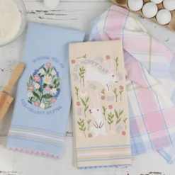 Design Imports Oh Hoppy Day Dishtowel Set Of 3