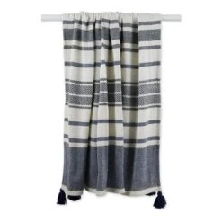 2-Tone Chevron Striped Throw Blanket - Design Imports