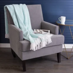 50"x60" Mini Diamond Throw Blanket Aqua - Design Imports -Design Imports GUEST 6749d1b5 64f3 4a36 ae9e 7683d83a2e80