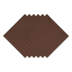 Design Imports Solid Cotton Napkin Set 6 Piece, Bark Brown, 20X20" -Design Imports GUEST 674c2078 ab18 4978 9e40 5b03a9ba6ac3