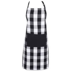 Design Imports Buffalo Check Chef Apron Black & White -Design Imports GUEST 67aecf7b d36e 4143 82e4 0f8c05fa692a