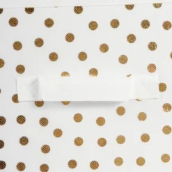 Nonwoven Polyester Cube Small Dots White/Gold Square 11x11x11 Set/4 14 Nonwoven Polyester Cube Small Dots White/Gold Square 11x11x11 Set/4 -Design Imports GUEST 67f2381f 979c 421f acdd 2b53fd494c68 1