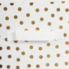 Design Imports Nonwoven Polyester Cube Small Dots White/Gold Square 13X13X13 Set/2