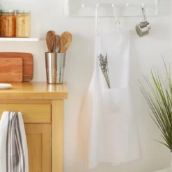 Design Imports Chef Solid X-Large Apron White