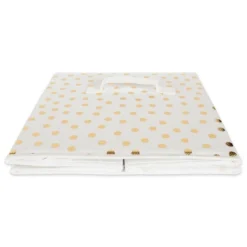 Set Of 4 11" X 11" X 11" Nonwoven Polyester Small Dots Square Storage Cube White/Gold - Design Imports -Design Imports GUEST 6876184e 2fda 4d32 94bf bf1f11e9c02e
