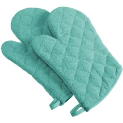 Design Imports Aqua Terry Oven Mitt Set/2 -Design Imports GUEST 68e7dc22 bbc9 4aab b0ee 140f151050fc