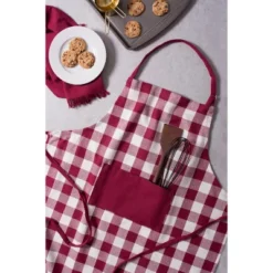 Design Imports Check Fringe Chef Apron, Wine 10 Design Imports Check Fringe Chef Apron, Wine -Design Imports GUEST 690b1eaa 1e71 44f3 b314 e4063b158ee3