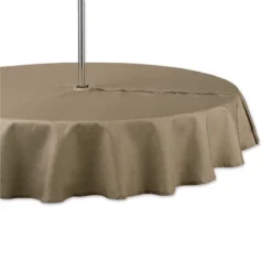 Design Imports Stone Tonal Lattice Print Outdoor Tablecloth With Zipper 60 Round -Design Imports GUEST 6923042e 5b0b 4e54 ba4d e502f15a2dcf