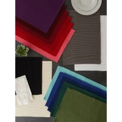 Green Sage Placemats (Set Of 6) - Design Imports: Cotton Rectangular Table Mats, Machine Washable -Design Imports GUEST 693cd8fe 50d4 4e92 81ee 42534a7fe66a