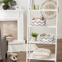 Design Imports Nonwoven Polyester Bin Chevron Gray Square Medium 11X11X5.5 Set/2 -Design Imports GUEST 69a370c0 d12d 4a99 86ad 1b8c81b0fa89