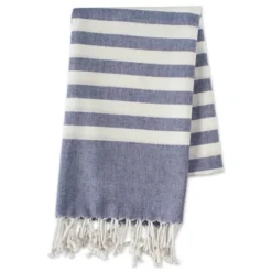 28"x59" Fouta Striped Throw Blanket - Design Imports -Design Imports GUEST 6a3a3387 29c0 446a 8d12 8e8c4fbac166