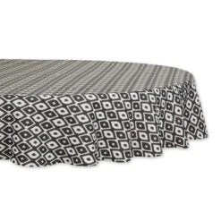 Design Imports Black Ikat Outdoor Tablecloth 60 Round -Design Imports GUEST 6a3ba8d6 964e 428c 94ab 38690eac383e