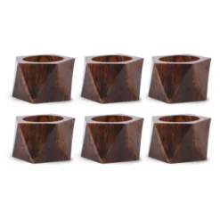 DII Wooden Triangle Napkin Ring Set/4 -Design Imports GUEST 6aef613e 7083 4468 aba2 eeab33ff897f