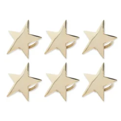 DII Decorative Holiday Napkin Ring Set, 6 Piece, Gold Stars 15 DII Decorative Holiday Napkin Ring Set, 6 Piece, Gold Stars -Design Imports GUEST 6b79901a d86b 4481 80e6 d34d9912f131