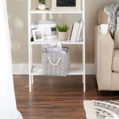 Design Imports Polyester Bin Herringbone Gray Square 11X11X11 -Design Imports GUEST 6bc16057 a877 48f2 be48 30d60d9e61a2