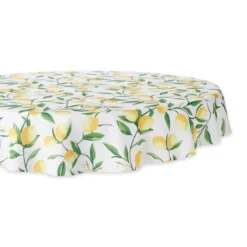 Design Imports Lemon Bliss Print Outdoor Tablecloth 60 Round -Design Imports GUEST 6be6b28e f808 4992 991a 0bdf24bfb605