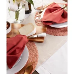 DII Variegated Placemat Set 6 Piece, Braided Red, 15" Dia 10 DII Variegated Placemat Set 6 Piece, Braided Red, 15" Dia -Design Imports GUEST 6c1605a6 2bc6 4e4d bdff bd25992a9d83