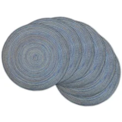 DII Variegated Placemat Set 6 Piece, Blue, 15" Dia -Design Imports GUEST 6c476461 e56b 40d1 8d11 820b3af004cb