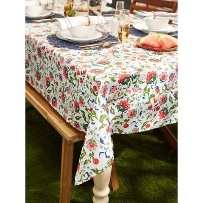 Design Imports Garden Floral Print Outdoor Tablecloth 60X120 3 Design Imports Garden Floral Print Outdoor Tablecloth 60X120 - Image 3