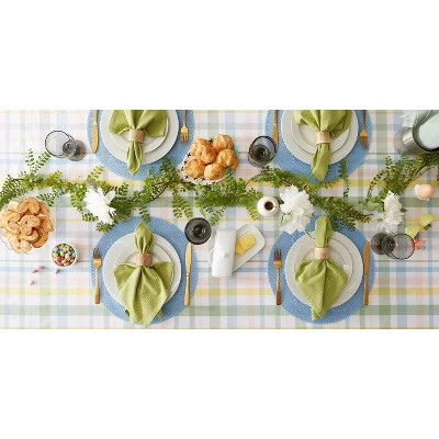 Design Imports Sweet Spring Plaid Tablecloth 52X52 3 Design Imports Sweet Spring Plaid Tablecloth 52X52 - Image 3