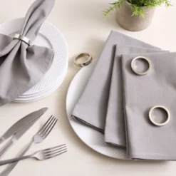 Design Imports Silver Circle Napkin Ring Set/4 5 Design Imports Silver Circle Napkin Ring Set/4 -Design Imports GUEST 6e9f23c5 171f 4b24 a7c9 dd2ed3b3490c