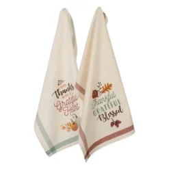 Design Imports Assorted Grateful Fall Printed Dishtowel (Set Of 2) -Design Imports GUEST 6f0ac80e de92 403d 8fad 93f189b179ca