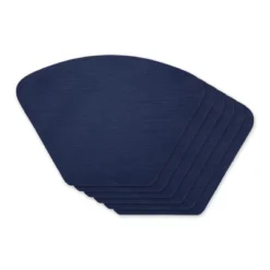 DII PVC Solid Round Table Placemat Set 6 Piece, Nautical Blue, 13x18.75" -Design Imports GUEST 6f4e17c4 8804 4661 bb0b 6500e8e73fbc