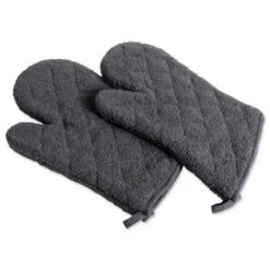 Design Imports Terry Solid Oven Mitt Set 2 Piece Mineral Gray 7X13" -Design Imports GUEST 6fa9cf0c 3269 49b0 8acc acc5b446a55b