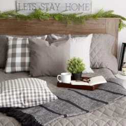 4pk Assorted Throw Pillow Covers Gray/White - Design Imports