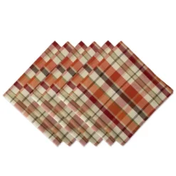 Design Imports Pumpkin Spice Plaid Napkin (Set Of 6) -Design Imports GUEST 702d66ac f184 43f9 bf6e 8d7f72c90140